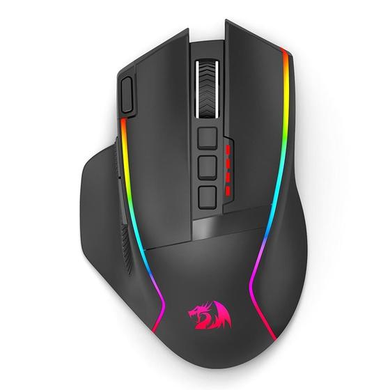 Imagem de Mouse Gamer Redragon Swain, RGB, 16000 DPI, 9 Botões, Preto - M915RGB-WL