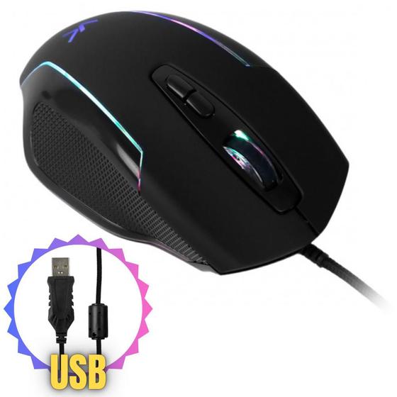 Imagem de MOUSE GAMER RGB Com Luzes de led e Conexão USB S29 7200 DPI 7 BOTOES LED RGB CABO 1,8M Ergonômico