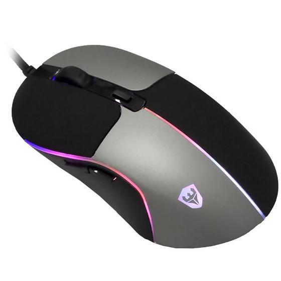 Imagem de Mouse Gamer Satellite A-GM11 USB USB Ate 7.200 Dpi com Backlight RGB Chroma - Preto/Cinza