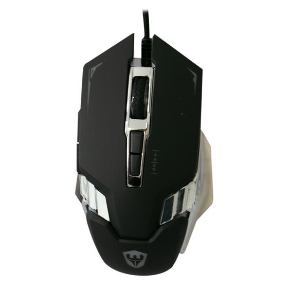 Imagem de Mouse Gamer Satellite King Fight A-GM05 - com Fio - 4800DPI - 7 Botoes - Preto e Prata