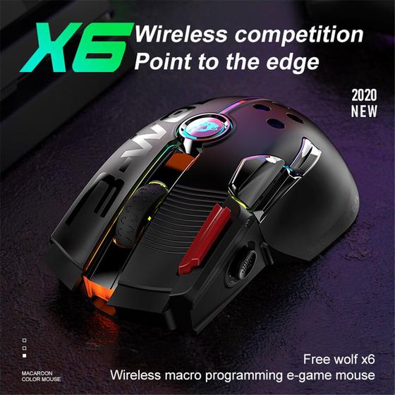Imagem de Mouse Gamer Sem Fio 2.4Ghz/Com Fio - RGB, 12000 DPI, Ergonômico, Tipo-C