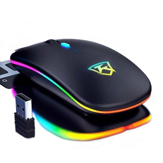 Imagem de Mouse Gamer Sem Fio 2.4GHz com LED USB