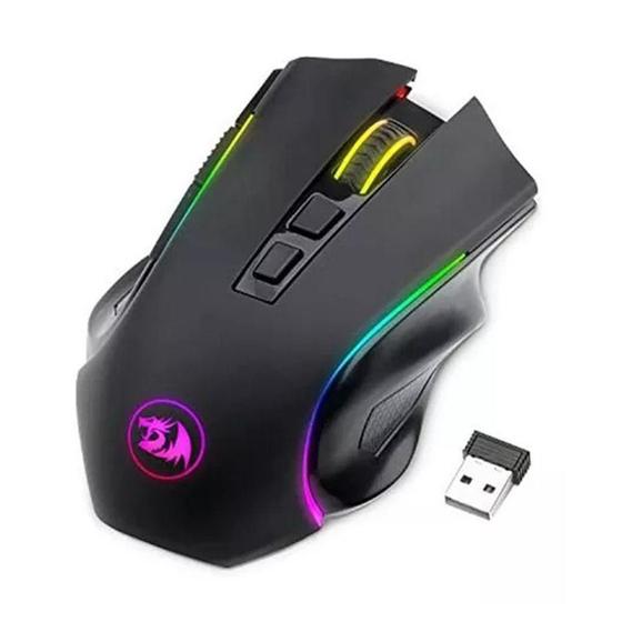 Imagem de Mouse Gamer Sem Fio Redragon Griffin Wireless Rgb 8.000 Dpi