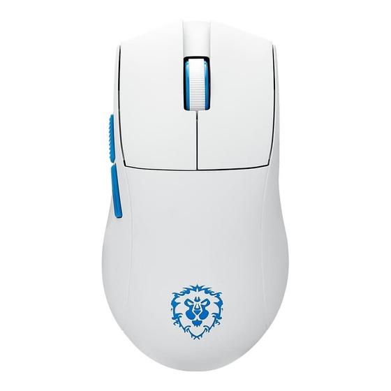 Imagem de Mouse Gamer Sem Fio Redragon King Pro Aliança Do World Of Warcraft, até 26000DPI, Bluetooth e USB Tipo-C, Branco - 6975763145166