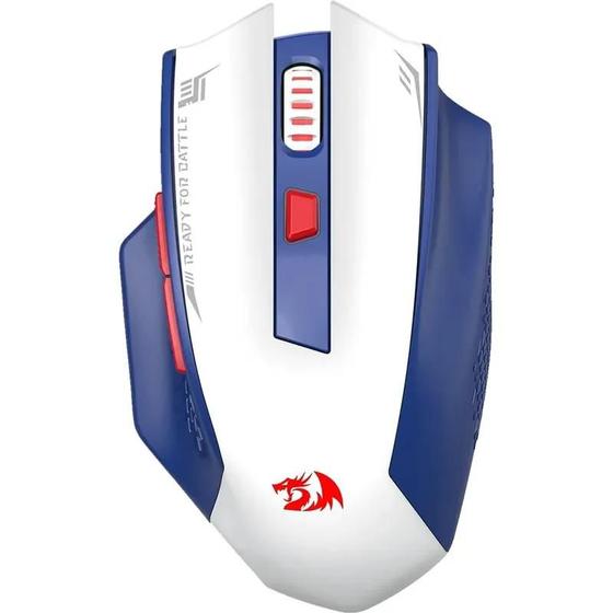 Imagem de Mouse Gamer Sem Fio Redragon Woki M994Wbr - Branco/Azul