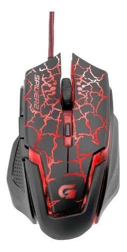 Imagem de Mouse Gamer Spider 2 Usb 3200dpi Led 6 Botões Fortrek Om705