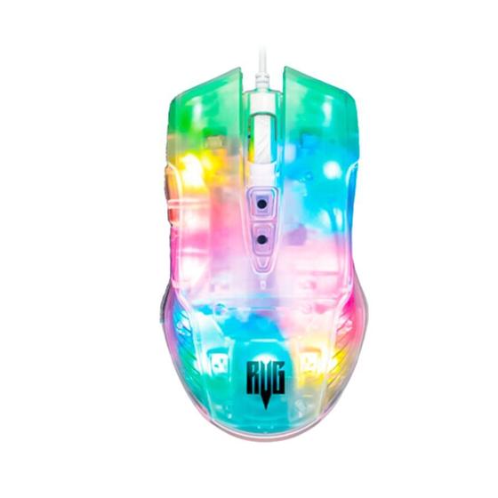 Imagem de Mouse Gamer Transparente 3600 dpi Led RGB Revenger - MO-TGR003