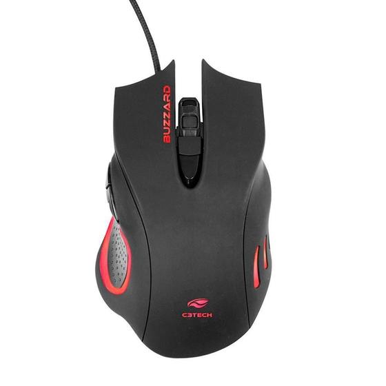 Imagem de Mouse Gamer USB C3Tech MG-110BK Buzzard 3200 DPI Iluminação