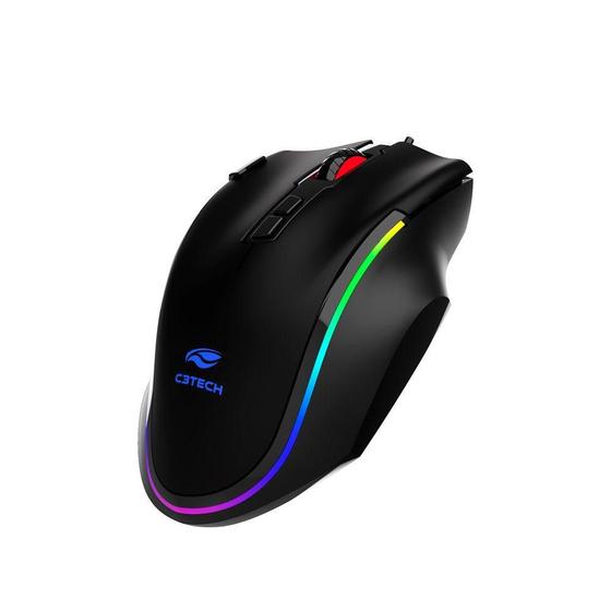 Mouse Gamer USB C3Tech MG-520BK Fury até 7.000 DPI LED RGB Menor preço em Mouse Gamer USB C3Tech MG-520BK Fury até 7.000 DPI LED RGB