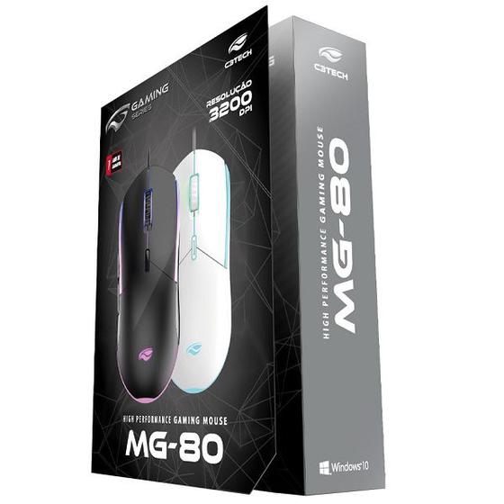 Imagem de Mouse Gamer USB Preto MG-80BK C3 TECH