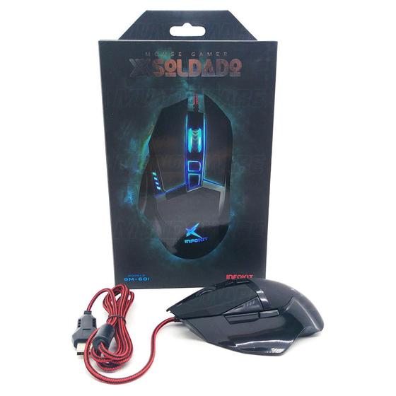 Imagem de Mouse Gamer USB X Soldado GM-601 - Infokit