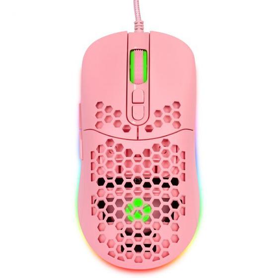 Imagem de Mouse gamer vx gaming void com led rgb- 7600 dpi rosa com cabo usb 1.8 metro - mgv120r