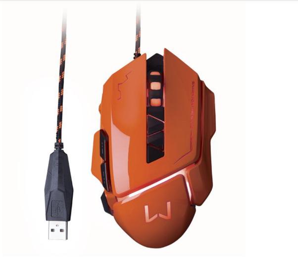 Imagem de Mouse Gamer Warrior Ivor 3200DPI 7 Botões Controle DPI Laranja - MO263