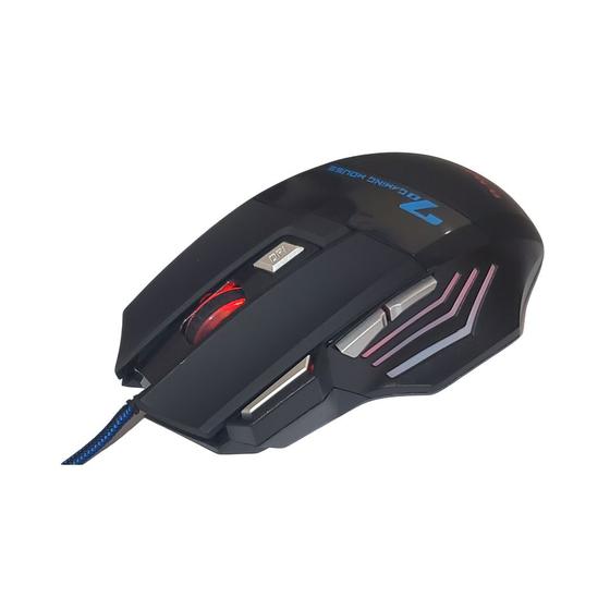 Imagem de Mouse Gamer X7 B-MAX 2400 DPI Ajustável, Com fio, RGB, E-sports, 7 Botões