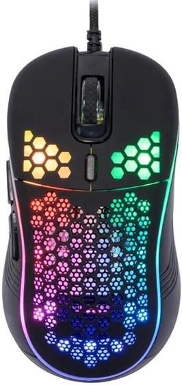 Imagem de Mouse Gaming com Fio Sate King Fight RGB A-GM08 Black