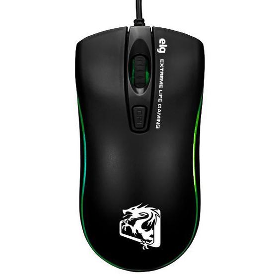 Mouse Gaming Elg Dragon War MGDW USB Ate 2.400 Dpi Preto Mouse Magazine Luiza