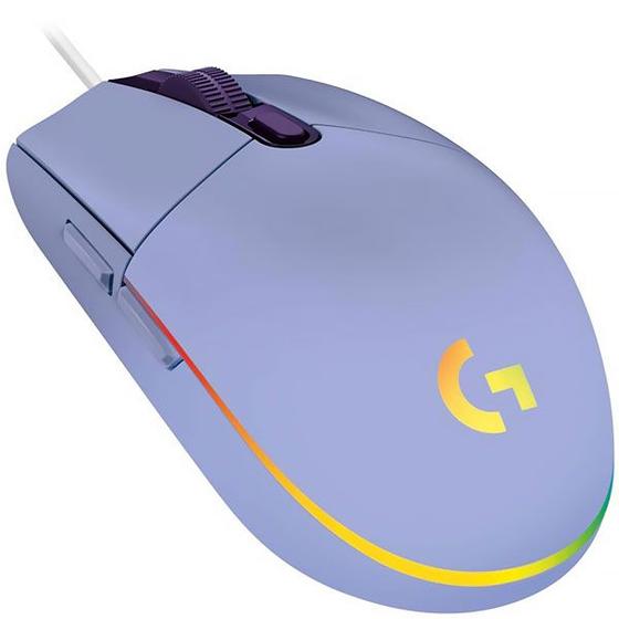 Imagem de Mouse Gaming Logitech G203 USB Ate 8.000 Dpi com Backlight RGB - Roxo