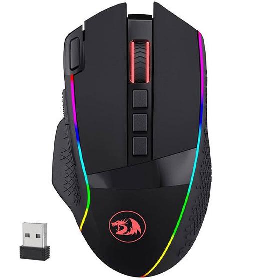 Imagem de Mouse Gaming Sem Fio Redragon Enlightment M991-RGB Ate 19.000 Dpi com Backlight RGB - Preto