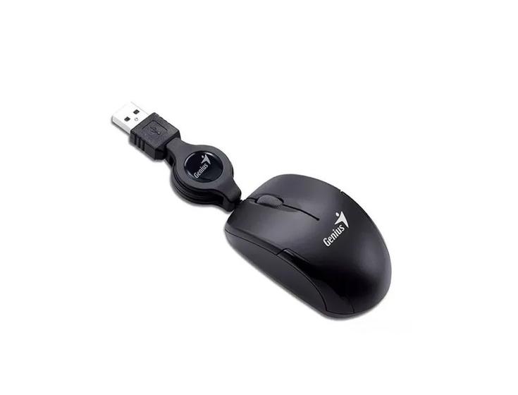 Imagem de Mouse Genius Micro Traveler V2 1000 DPI USB 3 Botões Preto - 31010125100