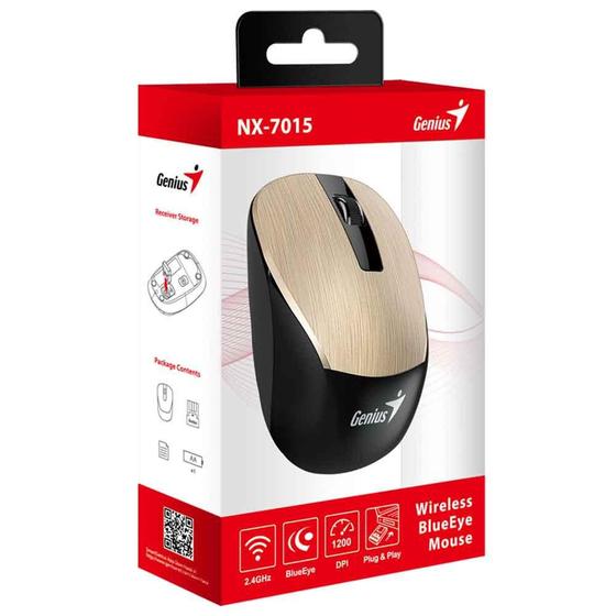 Imagem de Mouse Genius Nx-7015 Sem Fio Gold