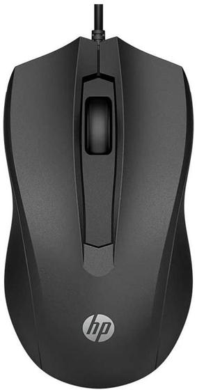 Imagem de Mouse Hp Usb 100 Preto - Sensor Óptico Ambidestro 6Vy96Aa