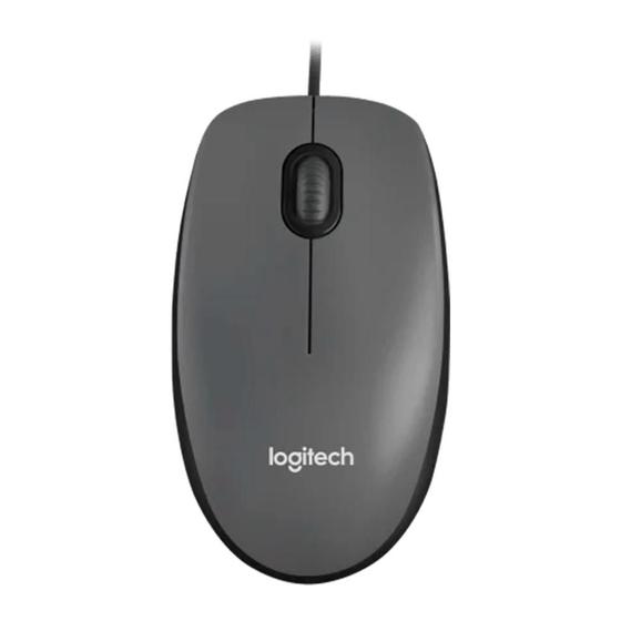 Imagem de Mouse Logitech M100 USB Dark 910-001601 Cinza