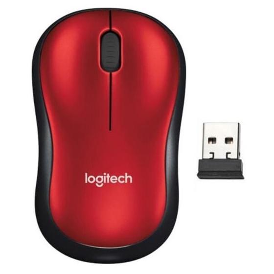 Mouse Wireless Óptico Led 1000 Dpis M185 Vermelho 910-003635 Logitech