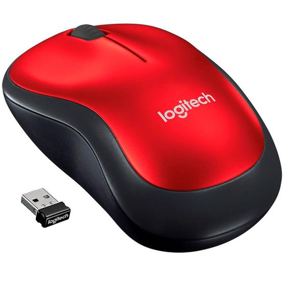 Imagem de Mouse Logitech M185 Wireless Vermelho 1000DPI