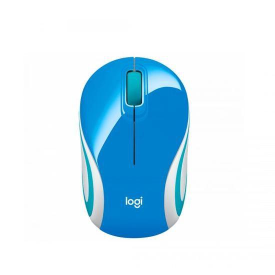 Mouse Wireless Óptico Led 1000 Dpis M187 Azul 910-005360 Logitech