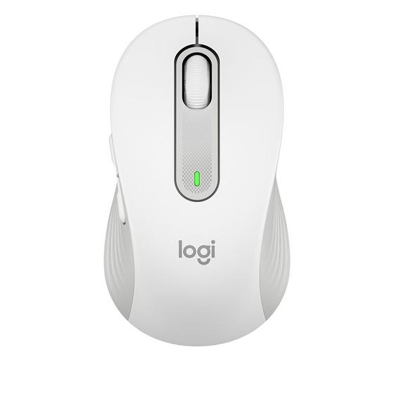 Imagem de Mouse Logitech Sem Fio Signature M650 L, 2000 DPI, Design Padrão, 5 Botões, Silencioso, Bluetooth, USB, Branco