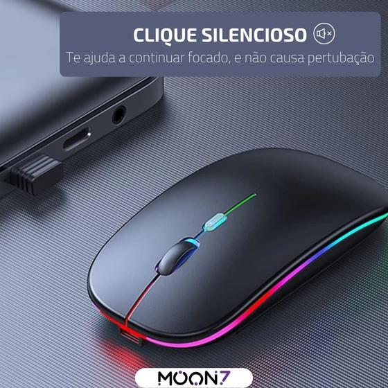 Imagem de Mouse Luminoso Sem Fio - Kapbom (anatel) Ka-618 (Preto)