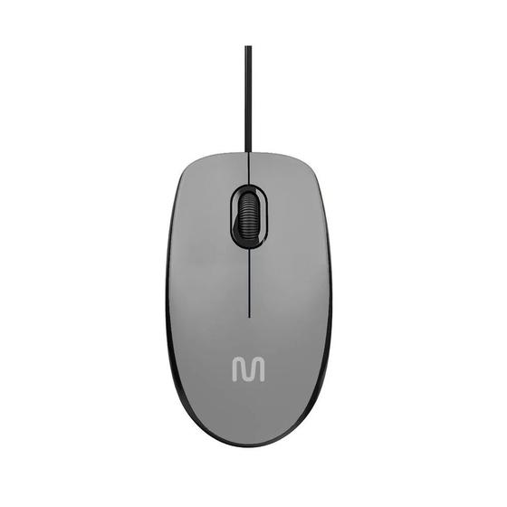 Imagem de Mouse Multi MF400 1200 DPI USB 3 Botões Cinza - MO387