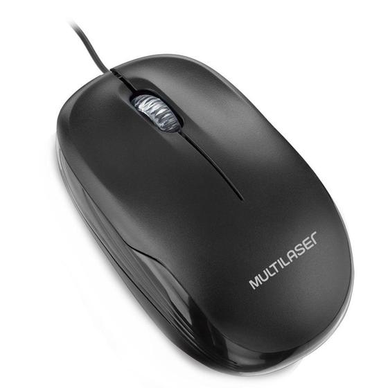 Imagem de Mouse Multilaser 1200DPI USB Preto - MO255