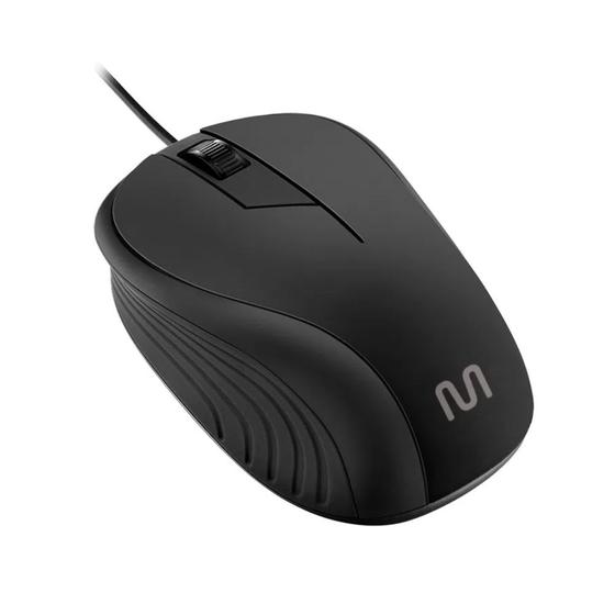 Imagem de Mouse Multilaser com Fio 3 Botoes Emborrachado - MO222