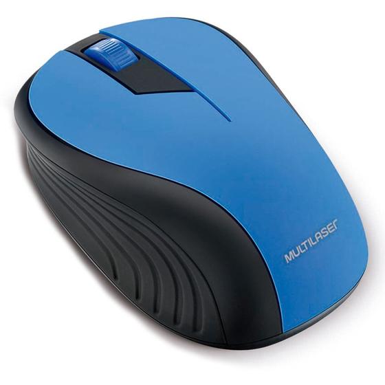Imagem de Mouse Multilaser Sem Fio 2.4Ghz Preto E Azul Usb - MO215