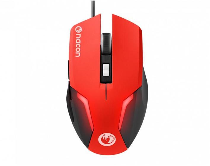 Imagem de Mouse Nacon Wired Gaming Mouse GM-105RED - Optical Sensor - 2400DPI - Cabo 1,5m (Com fio, Vermelho)