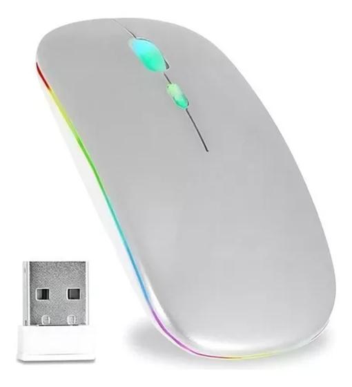 Imagem de Mouse Notebook Sem Fio Recarregável Wireless Led