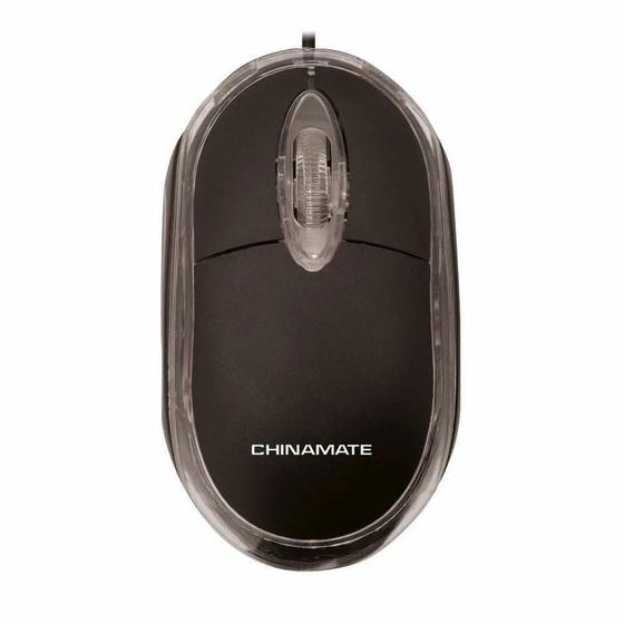 Imagem de Mouse Office Cm10 Com Fio Preto Chinamate - 800 DPI