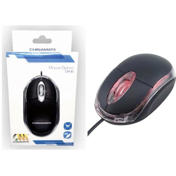 Imagem de Mouse office cm10 com fio preto chinamate