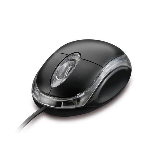 Imagem de Mouse Office Trabalho Básico Escritório com Cabo Preto Barato USB 1200dpi  Conforto Alta Sensibilidade para Computador e Notebook