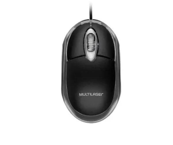 Imagem de Mouse Optico com Fio 1200 DPI USB Multilaser Preto
