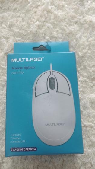 Imagem de Mouse óptico com fio Branco