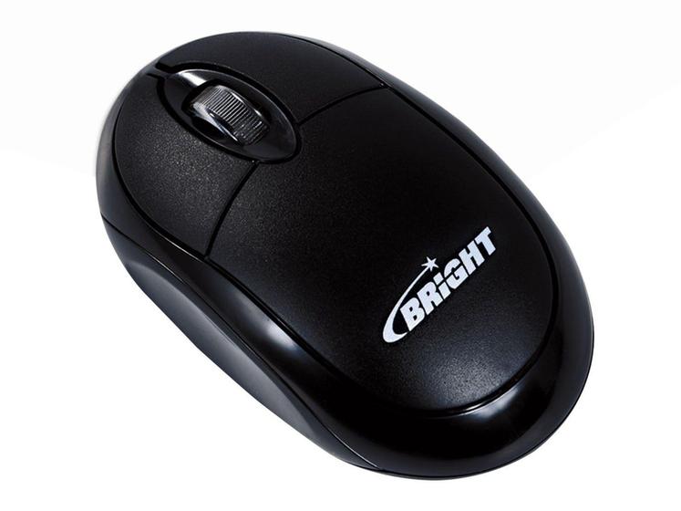 Mouse Usb Óptico Led 1000 Dpis Retrátil Espanha Preto 0221 Bright