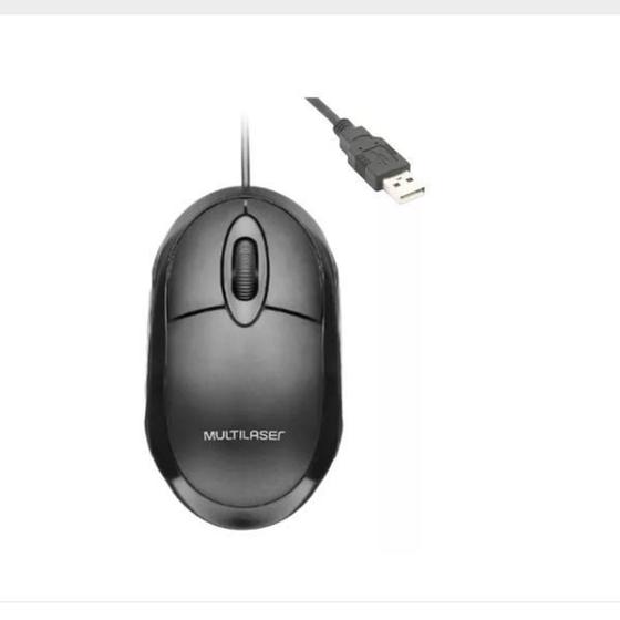 Imagem de Mouse óptico com fio multilaser 1200dpi usb mf100 preto - MULTIASER