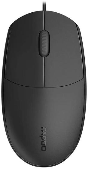 Imagem de Mouse Optico com Fio Rapoo N100 USB Preto