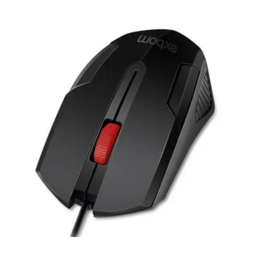 Imagem de Mouse Óptico Com Fio Usb 1200Dpi Preto Ms-71 - Exbom