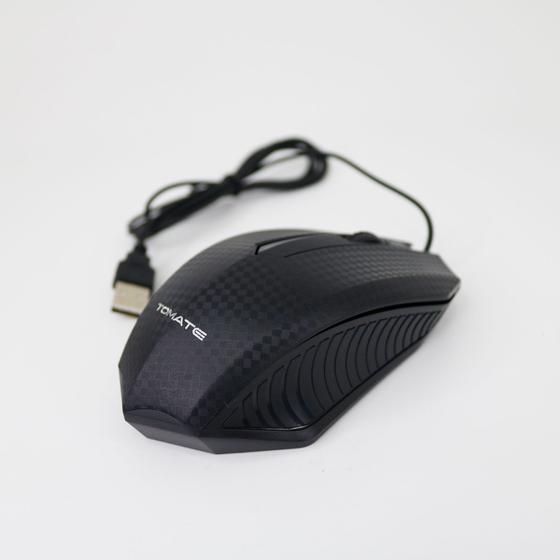 Imagem de Mouse Óptico com Fio USB Preto 3 Botões - Tomate