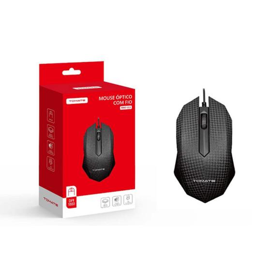 Imagem de Mouse Óptico Com Fio Usb Tomate Mmo-o03 1000dpi Plug & Play