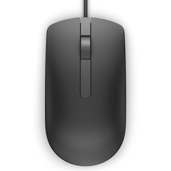 Imagem de Mouse Óptico Dell, 1000 DPI, USB, Preto - MS116
