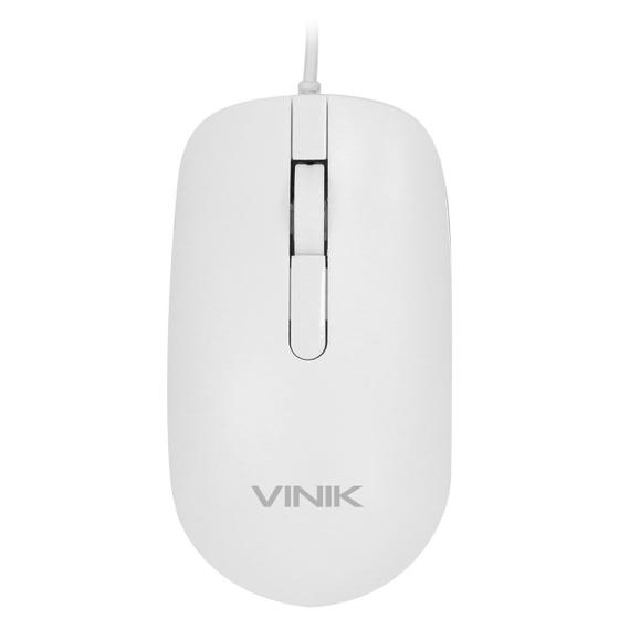 Imagem de Mouse Optico Dynamic Slim Branco 1600 Dpi Cabo Usb 1.8 Metros - Dm126b